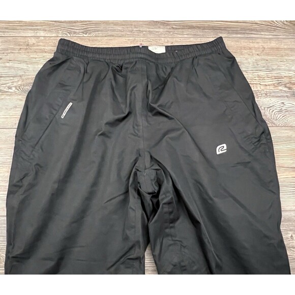 Road Runner Pro Velocity Wind Pants Mens L Running Black Zip Leg Water Resist - Picture 3 of 16